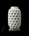Trihex geometric textured vase, front product view