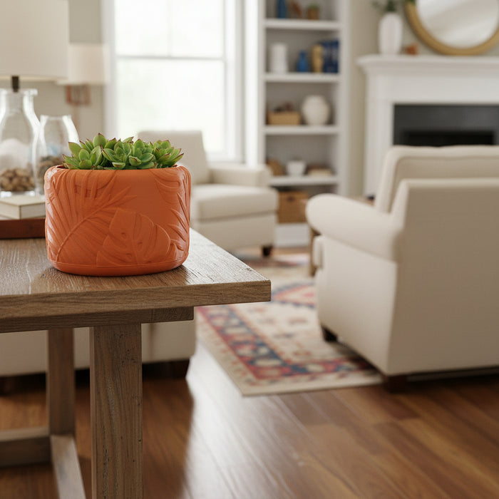 Planter Pot "Tropica" – 3D Printed Decorative Plant Pot with Drainage Options