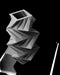 Twis vase angled top view showing square opening