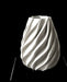 Twisted fluted spiral vase for flowers, front view
