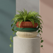 Architectural 3D Printed Planter with Ribbed Pattern | Sculptural Indoor Pot with Optional Drainage — "Uldol"
