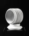 Varo round planter tilted view showing opening and layered ribbed profile
