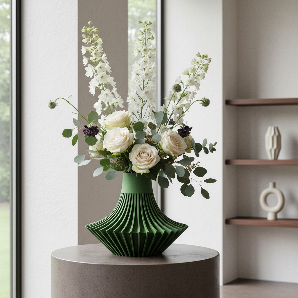 Yin ribbed vase for flowers, product view 14