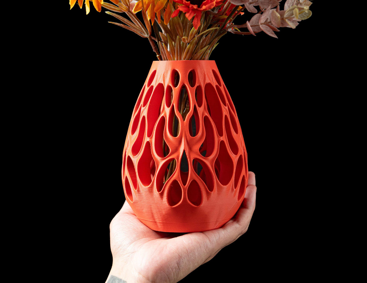 Vessel organic openwork vase for flowers, product view 1