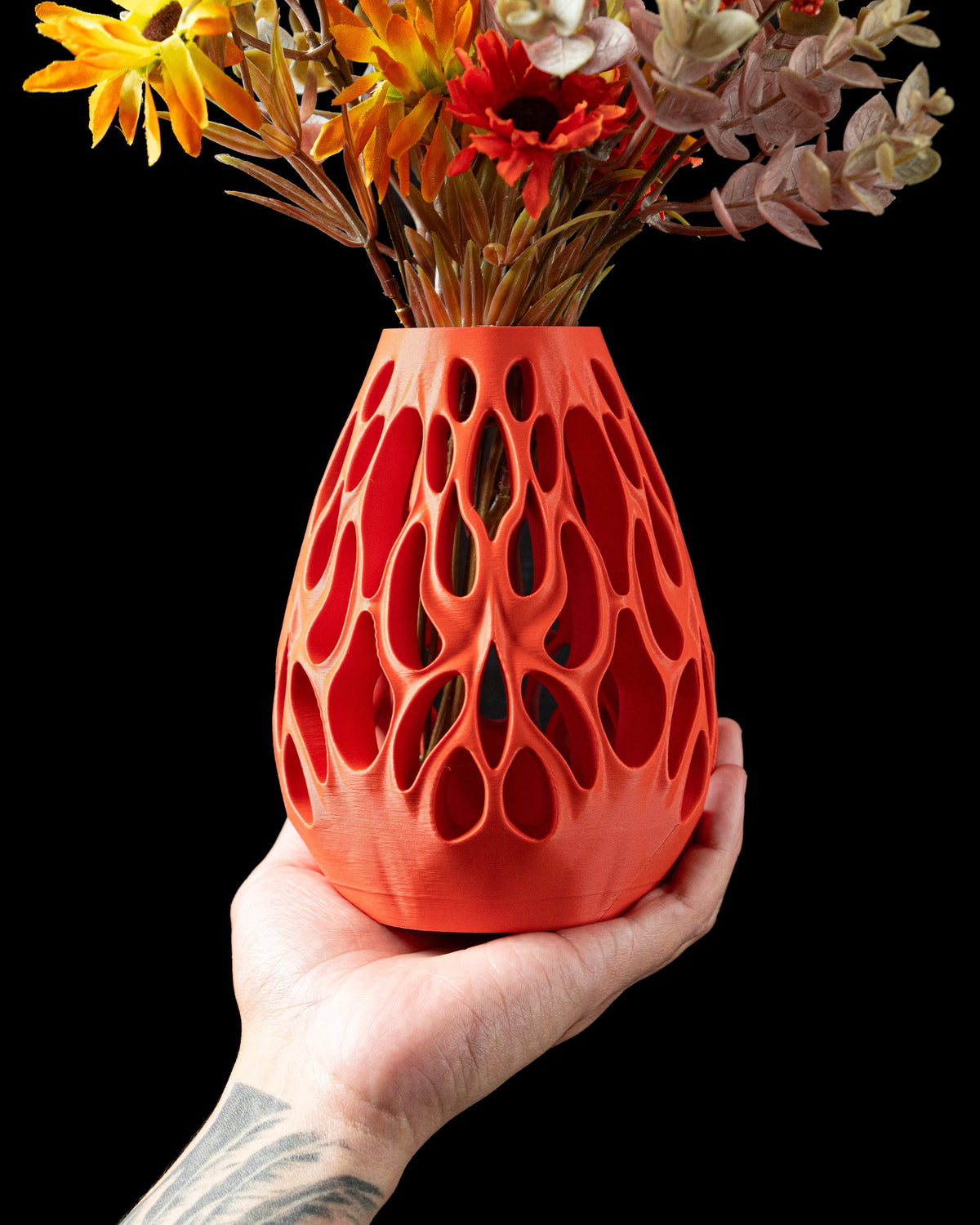 Vessel organic openwork vase for flowers, product view 6