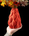 3d printed colored vase with vertical teardrop-shaped ridges and tall sculptural form, modern flower vase for dried floral arrangements