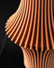 Vela flared ribbed vase close-up showing sculptural vertical fins