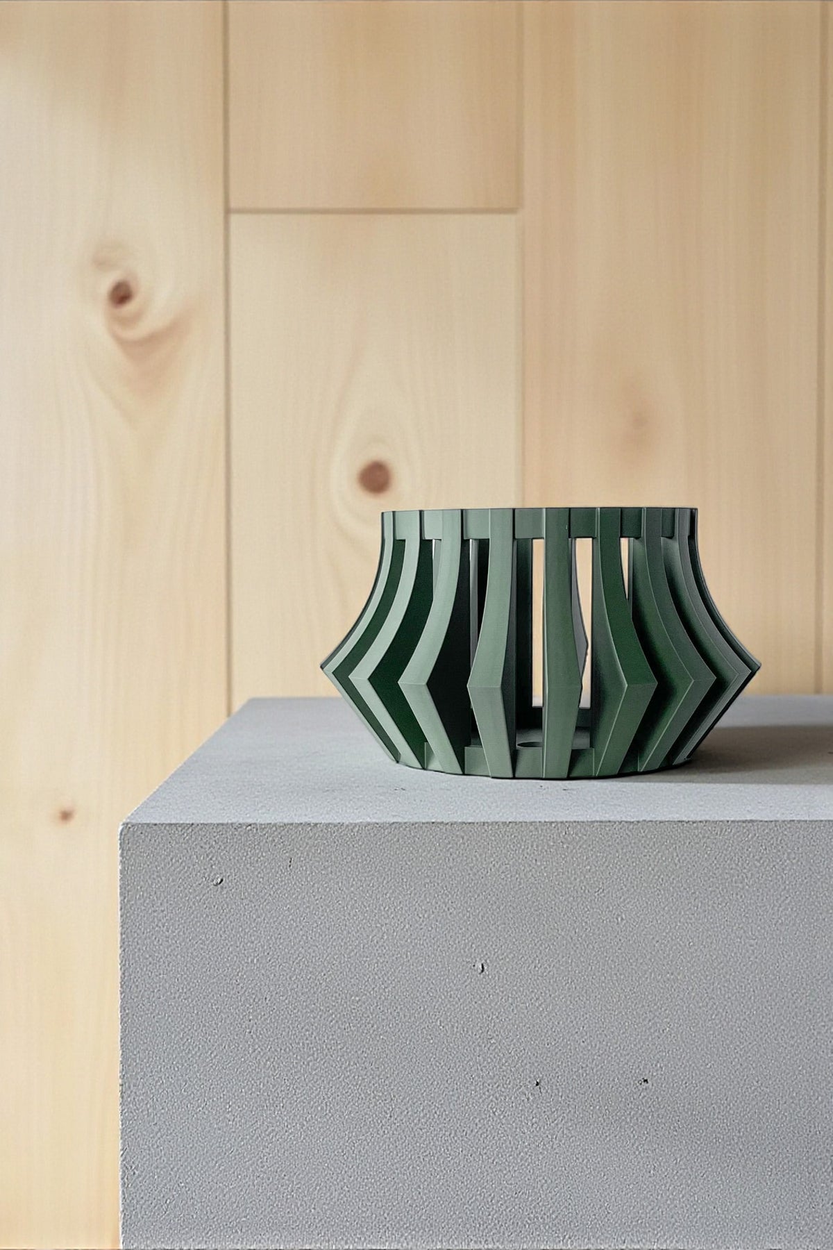Veria sculptural openwork ventilated orchid pot, bottom tray view