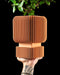 Vexo square ribbed pedestal planter with vertical flutes
