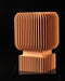 Front view of Vexo fluted square planter on pedestal base