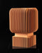 Front view of Vexo fluted square planter on pedestal base