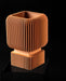 Angled view of Vexo square ribbed planter showing planting opening