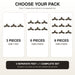 Pack guide showing exactly 3 feet for one pot, 6 feet for two pots and 9 feet for three pots.