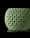 open top view of bubble texture green planter pot, flower pots, planter pot, gifts for mom, low planter pot, unique home decor, unique planter, 3d printed planter, indoor planters, planter pots unique, succulent pots, ornate flower pot, book plant pot