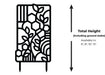 Viviero3d "Mosaic" plant trellis with geometric and vine patterns, available in multiple sizes and colors.