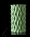 side view of green modern vase with faceted pattern, sculptural angles and smooth rim, vase for dried flowers or decor stems, flower vase, aesthetic vase, unique home decor, personalized vase, 3d printed vase, home office decor