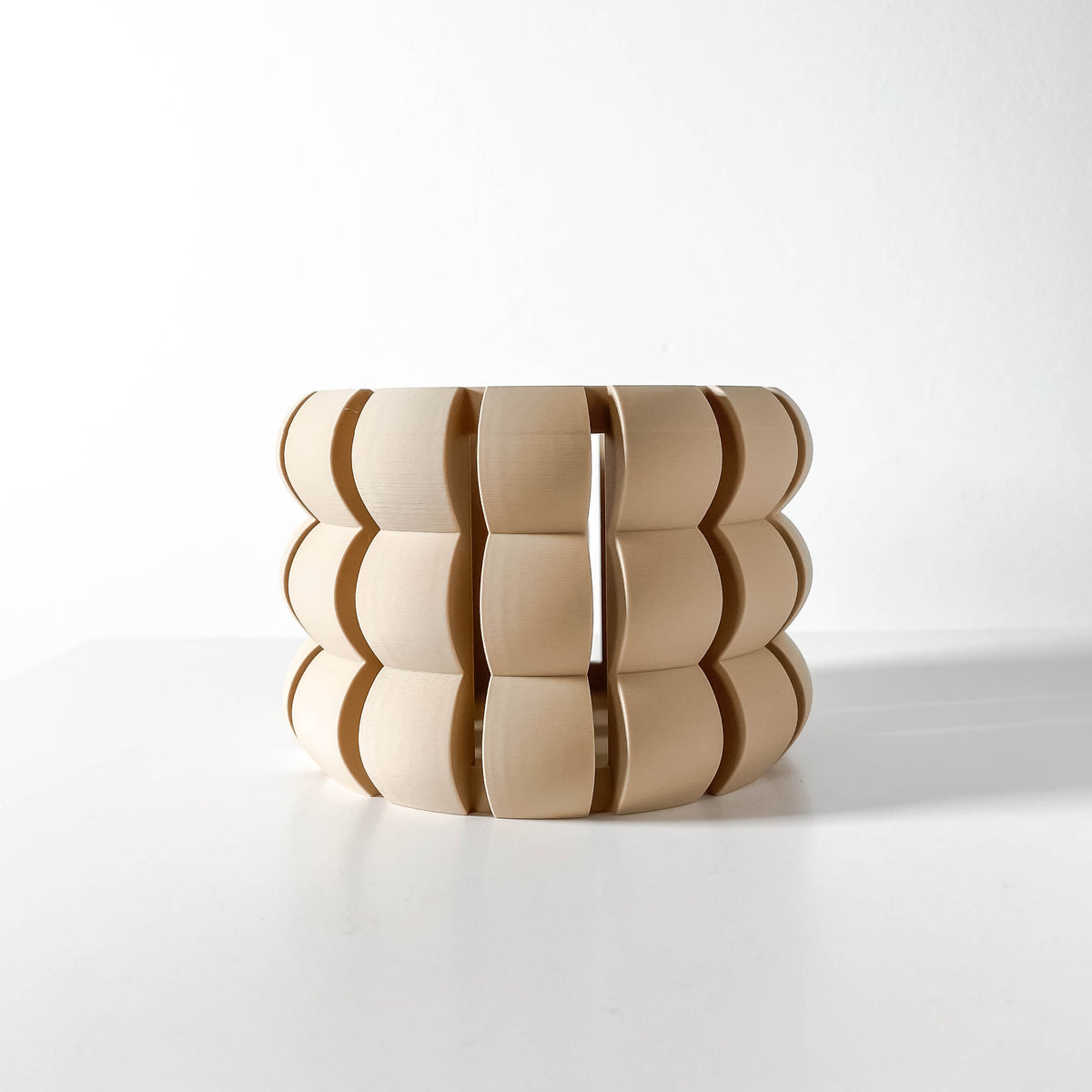 Lami layered open slats ventilated orchid pot, openwork detail