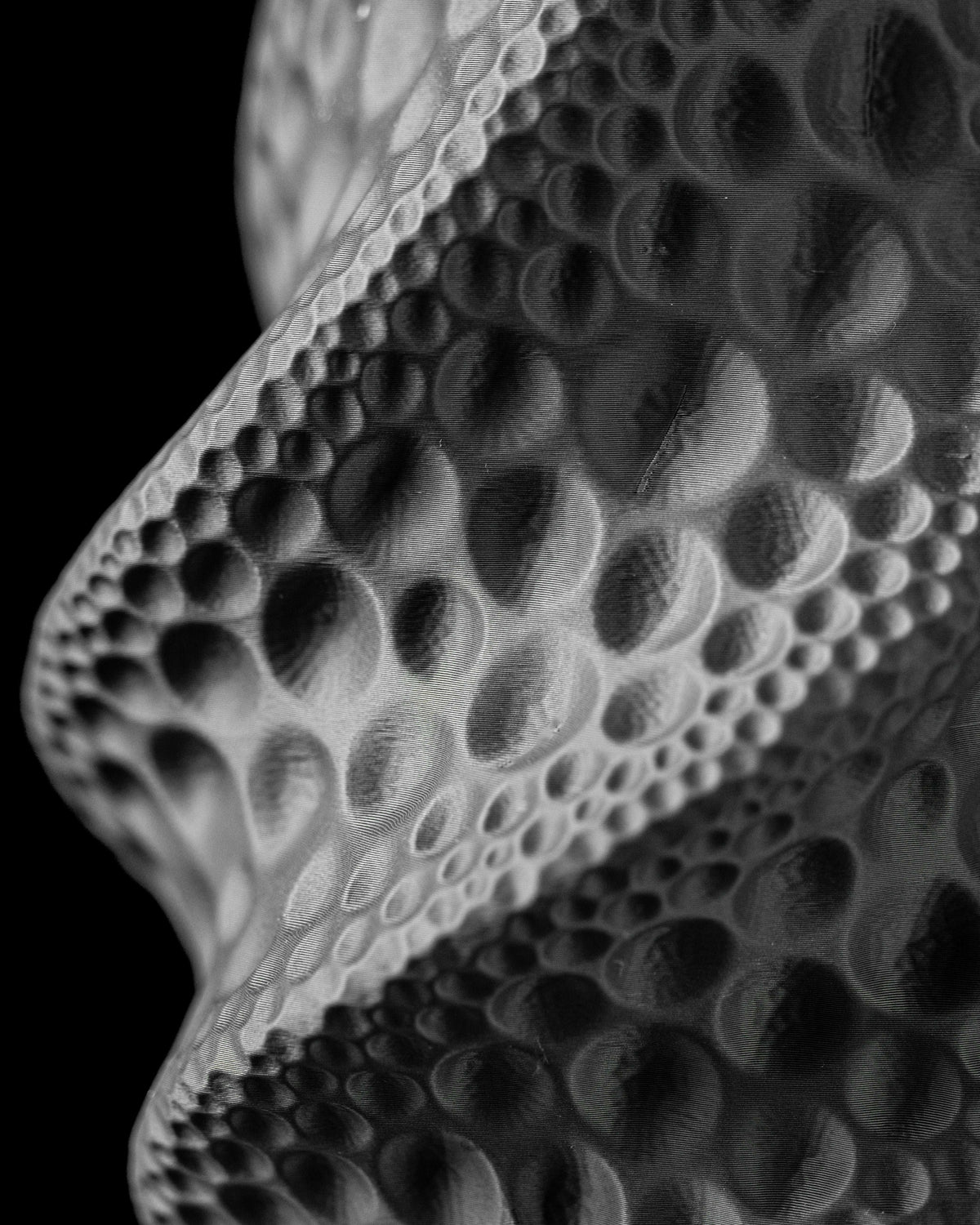 Moon twisted crater-textured vase for flowers, product view 6