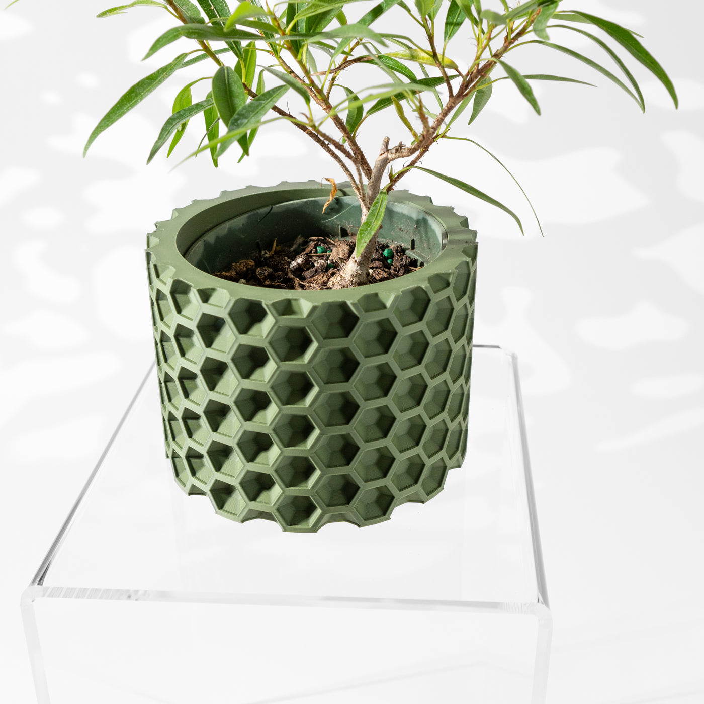 Armos geometric indoor planter, product view 3