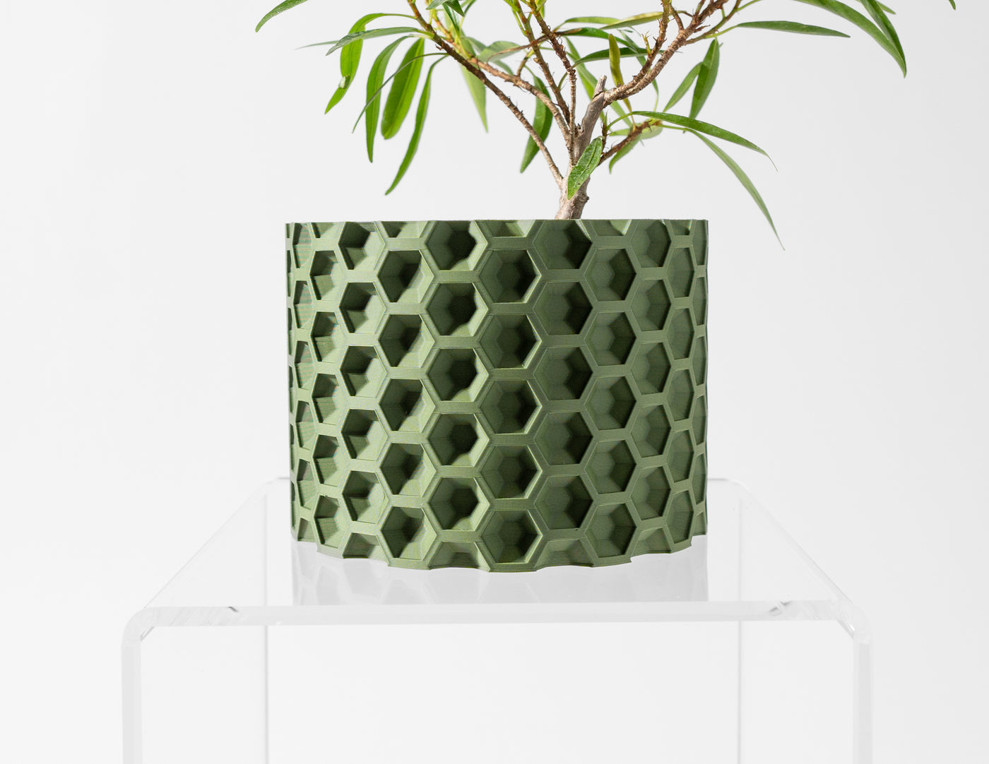 Armos geometric indoor planter, product view 2