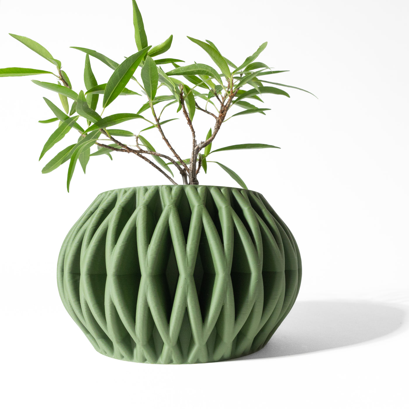 Maka woven texture indoor planter, product view 4