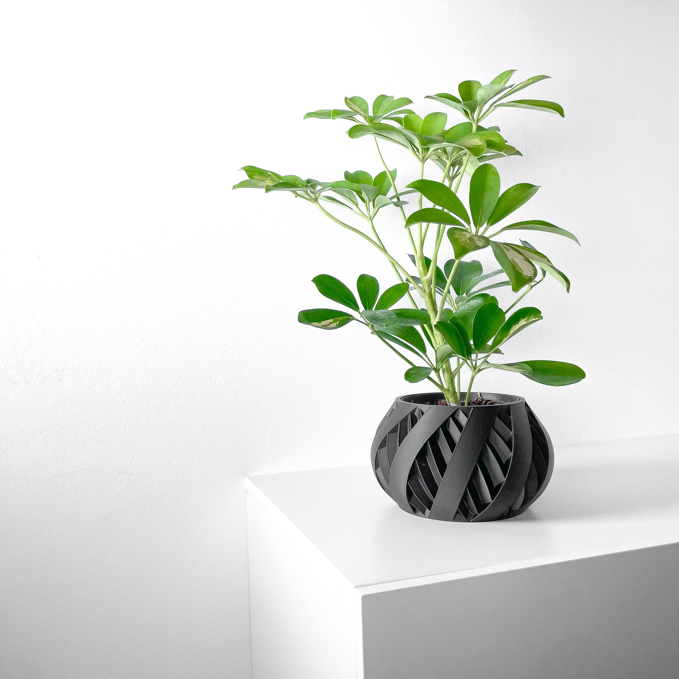 Silvo spiral indoor planter, product view 2