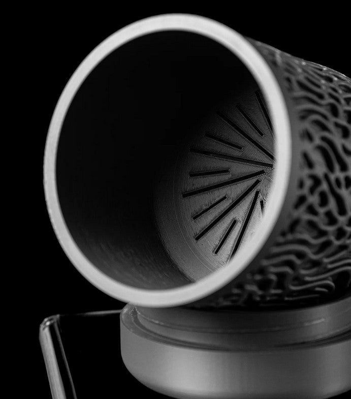 Grove sculptural wall mounted plant pot in a dark finish