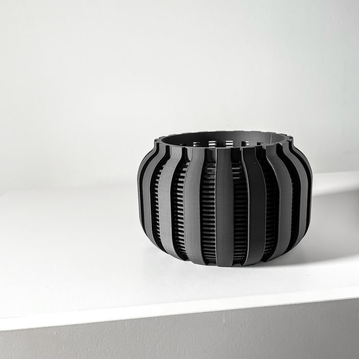 Minimalist orchid pot in black for stylish gift ideas, compact indoor plant decor and statement planter for contemporary interiors