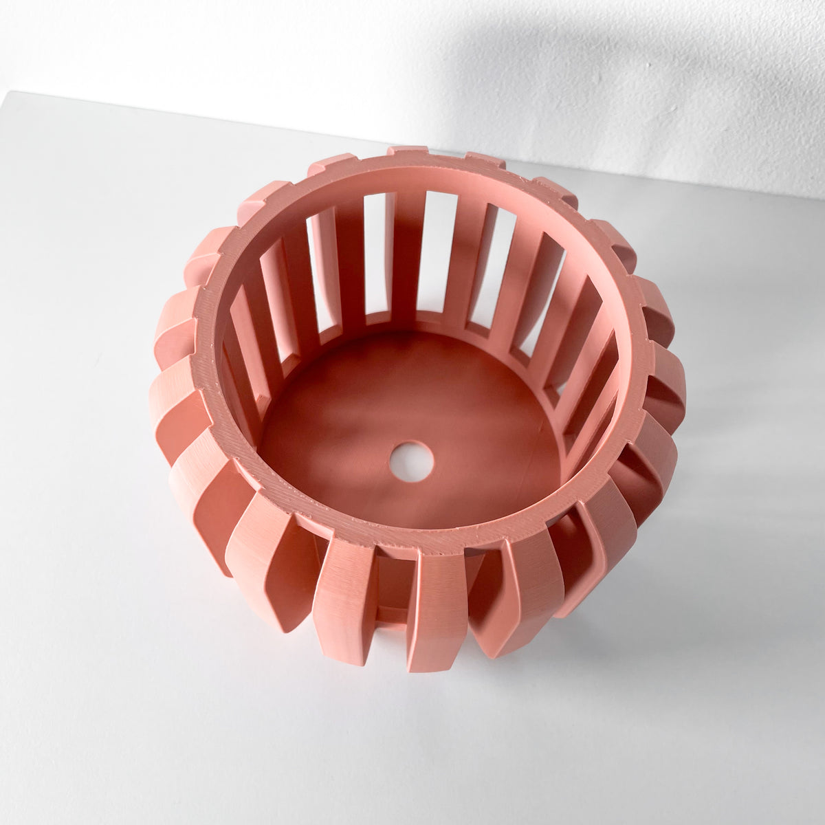 Frenor architectural openwork ventilated orchid pot, front view