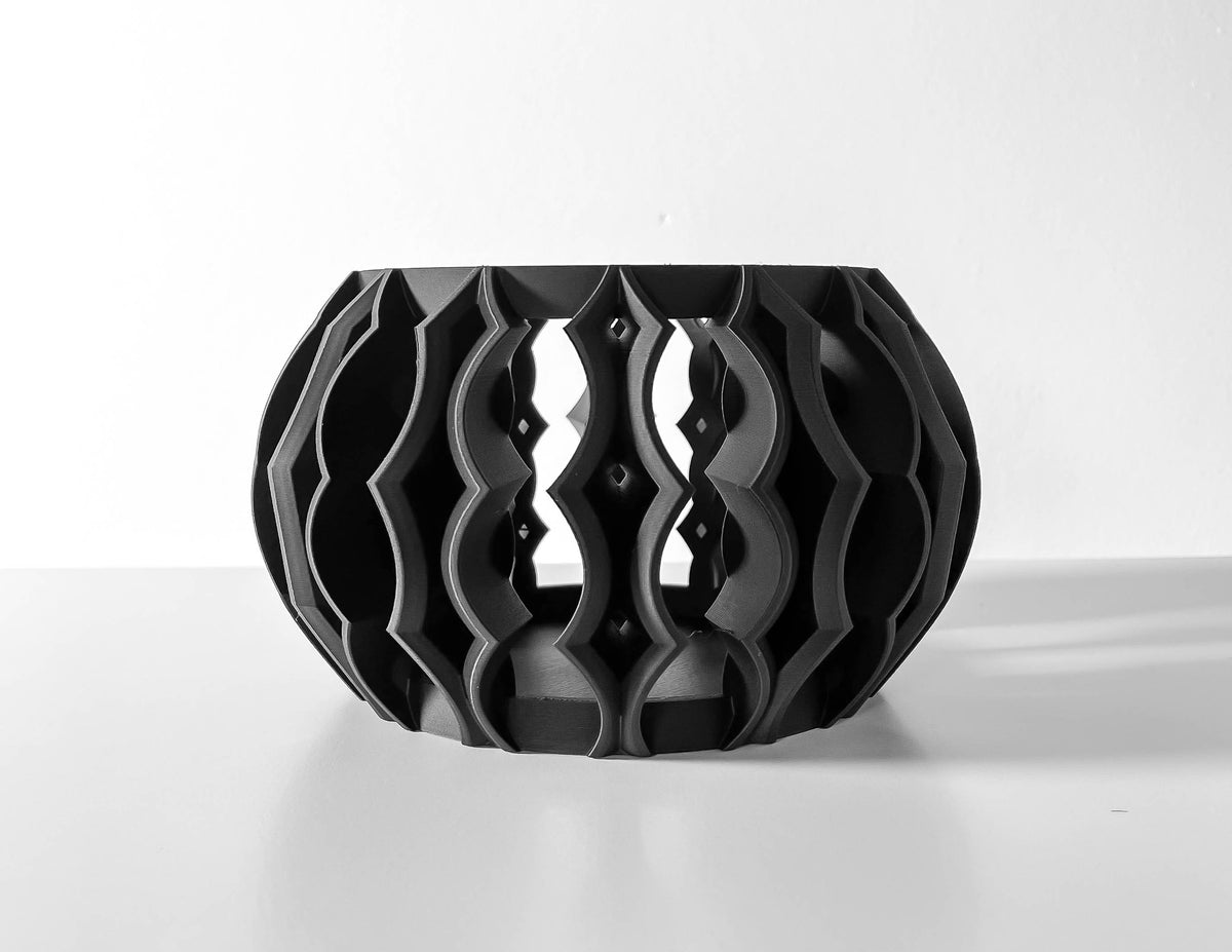 Luvo soft wave openwork ventilated orchid pot, top opening view