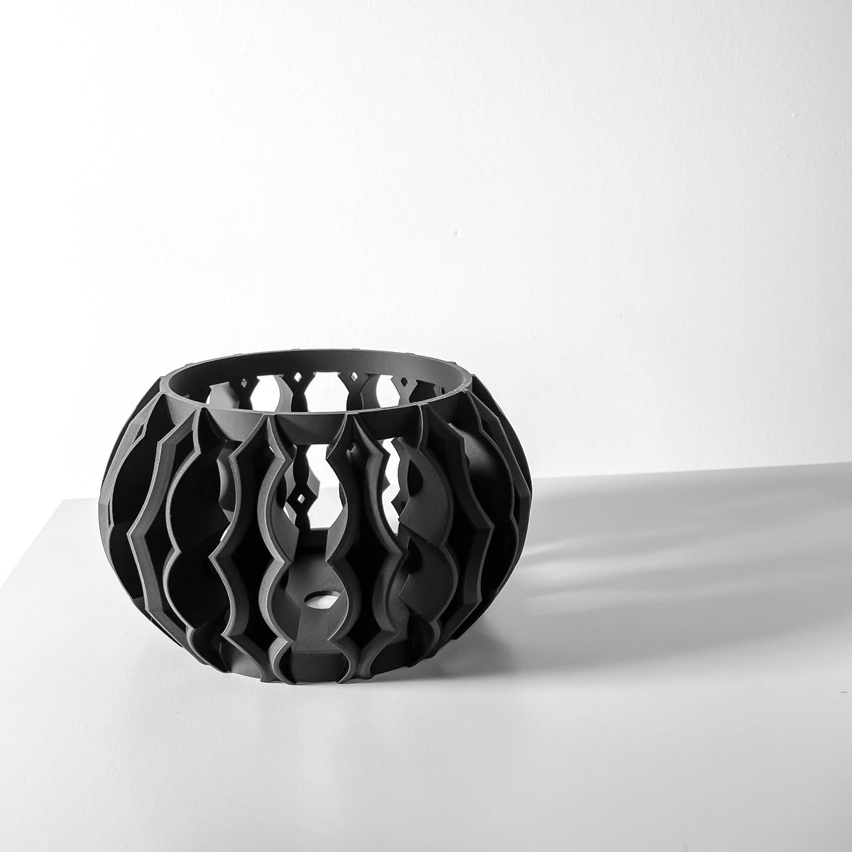 Luvo soft wave openwork ventilated orchid pot, front view