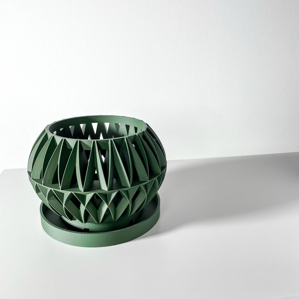 Oku angular lattice ventilated orchid pot, front view