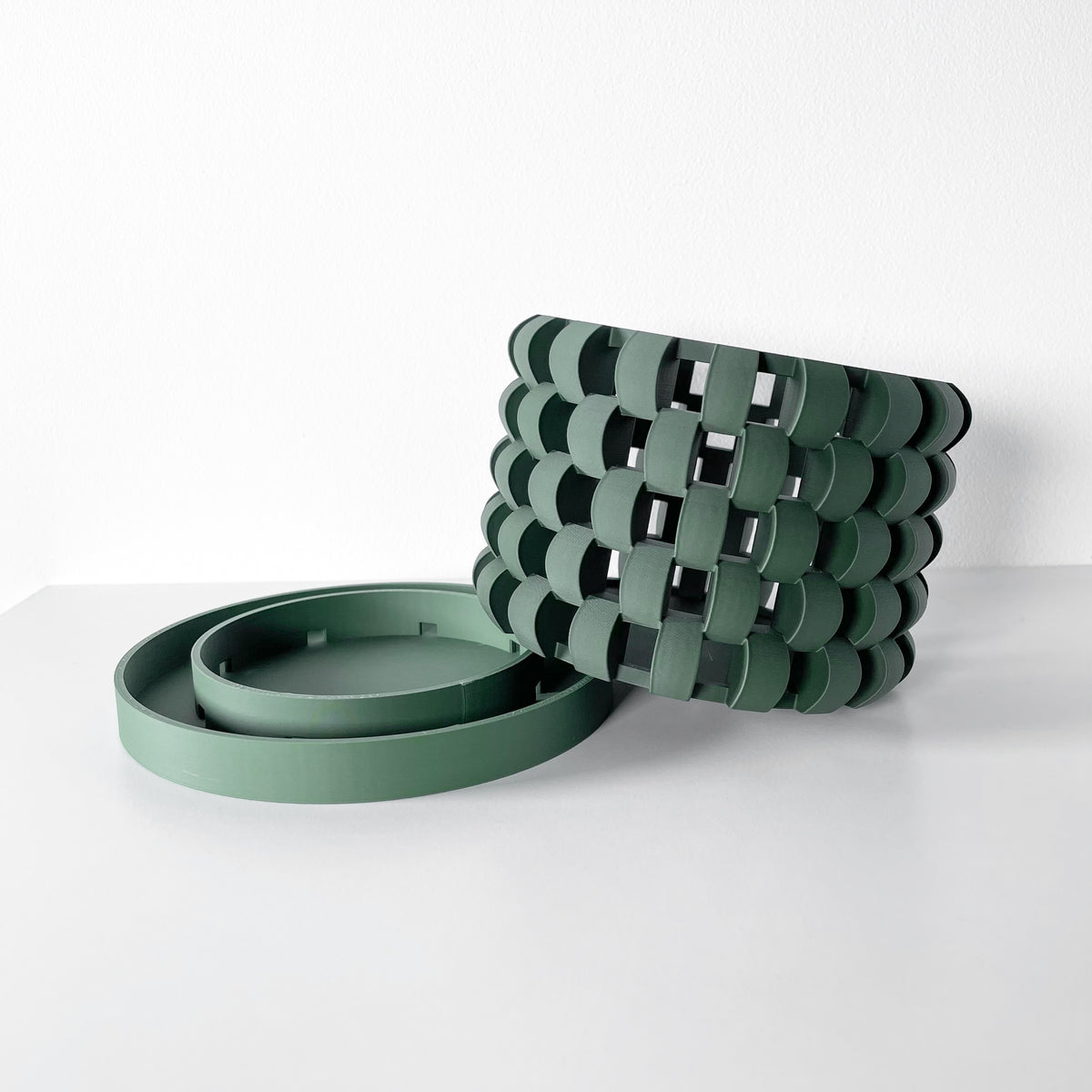 Sinol geometric cutouts ventilated orchid pot, indoor display view