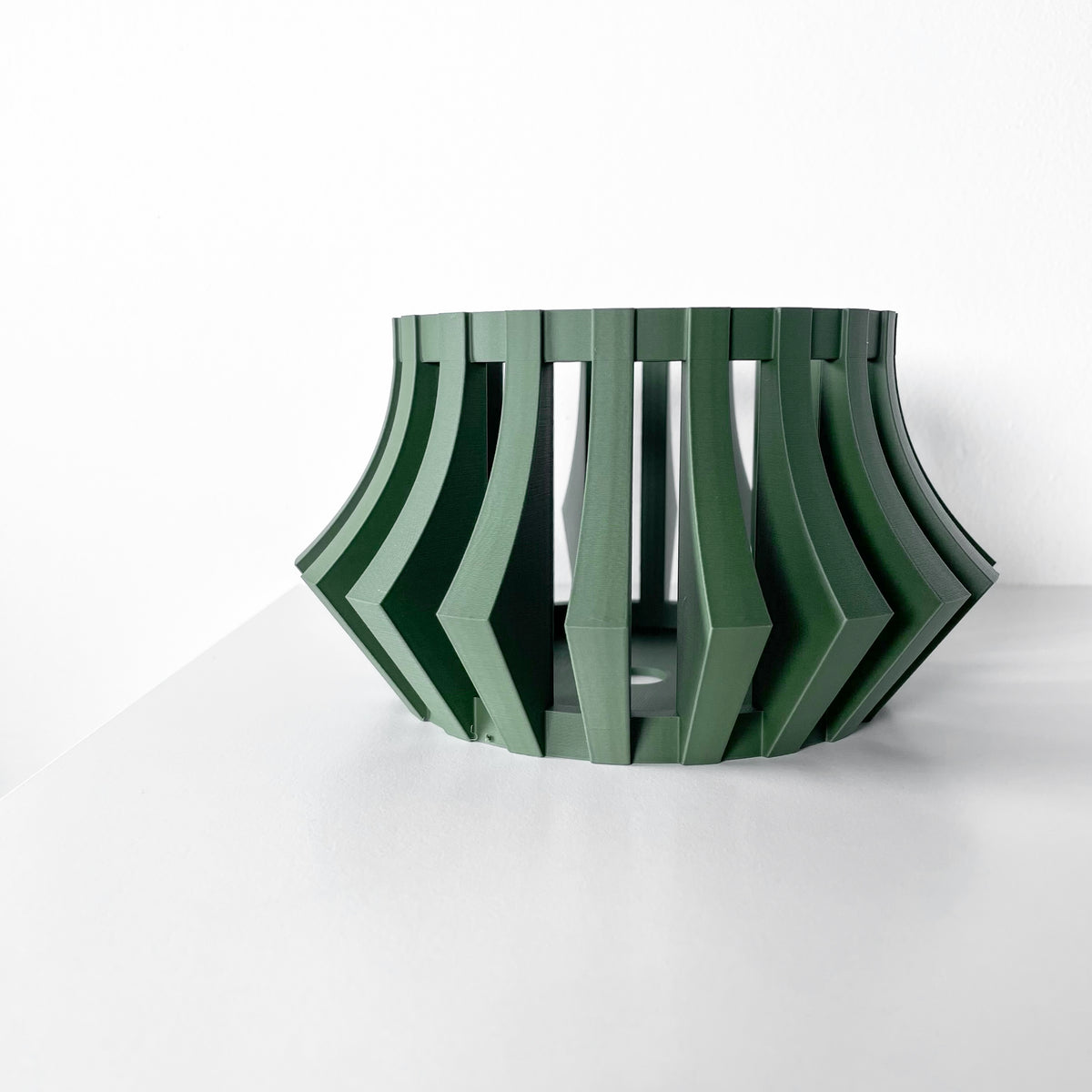 Veria sculptural openwork ventilated orchid pot, indoor display view
