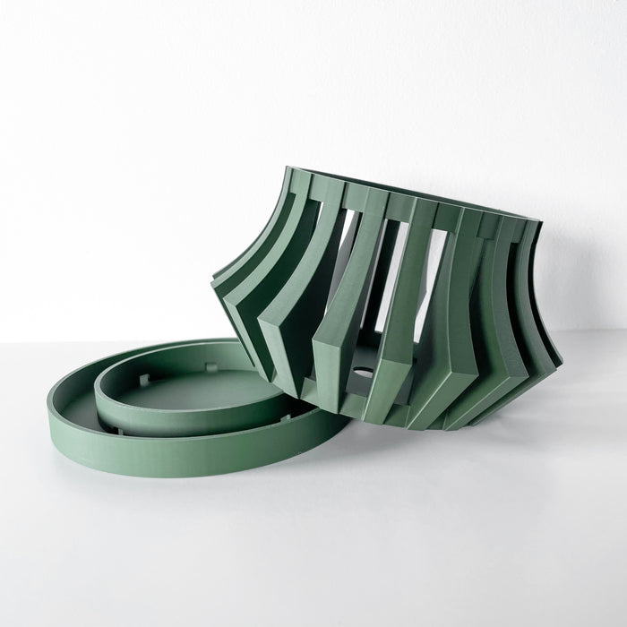 Stylish 3D printed orchid planter with airflow design, perfect for compact orchid pot setups