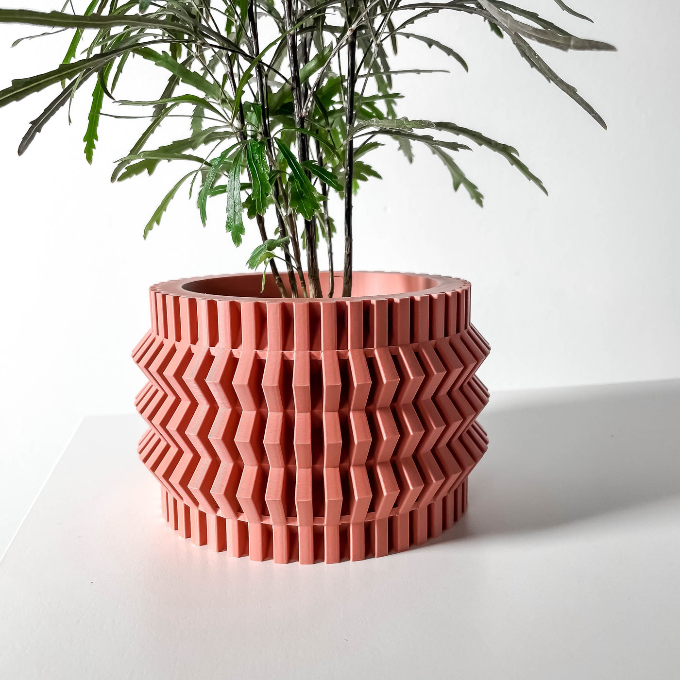 Alio flowing texture indoor planter, product view 3