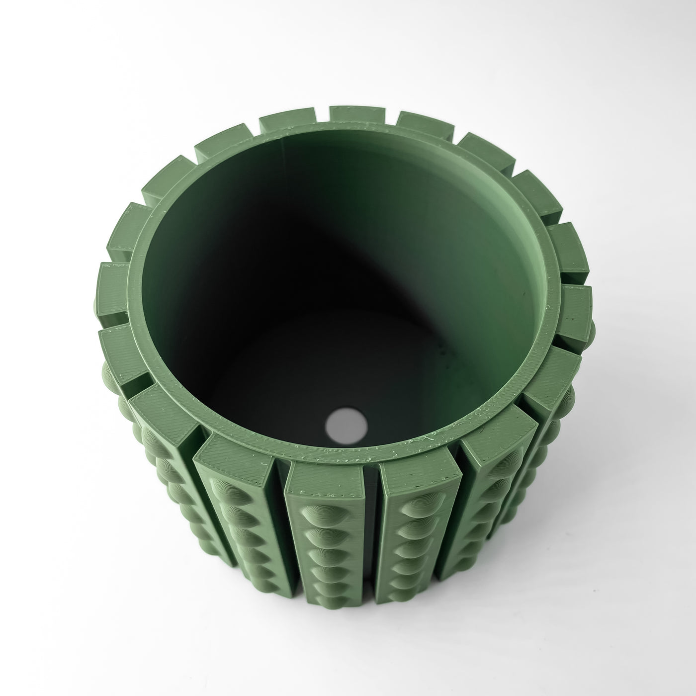 Belio ribbed indoor planter, product view 5