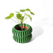 Rippled texture indoor flower pot with bold silhouette and drainage option, 3D printed for minimal and contemporary aesthetics