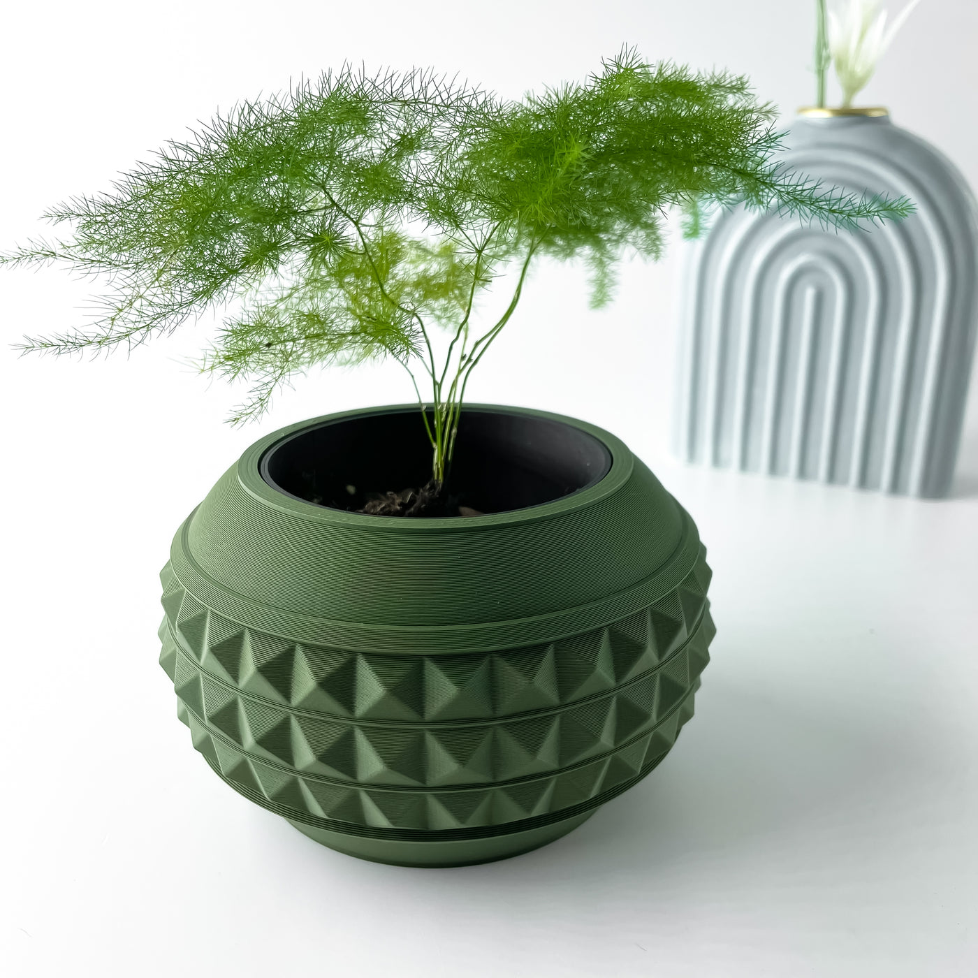 Dorvin geometric indoor planter, product view 3
