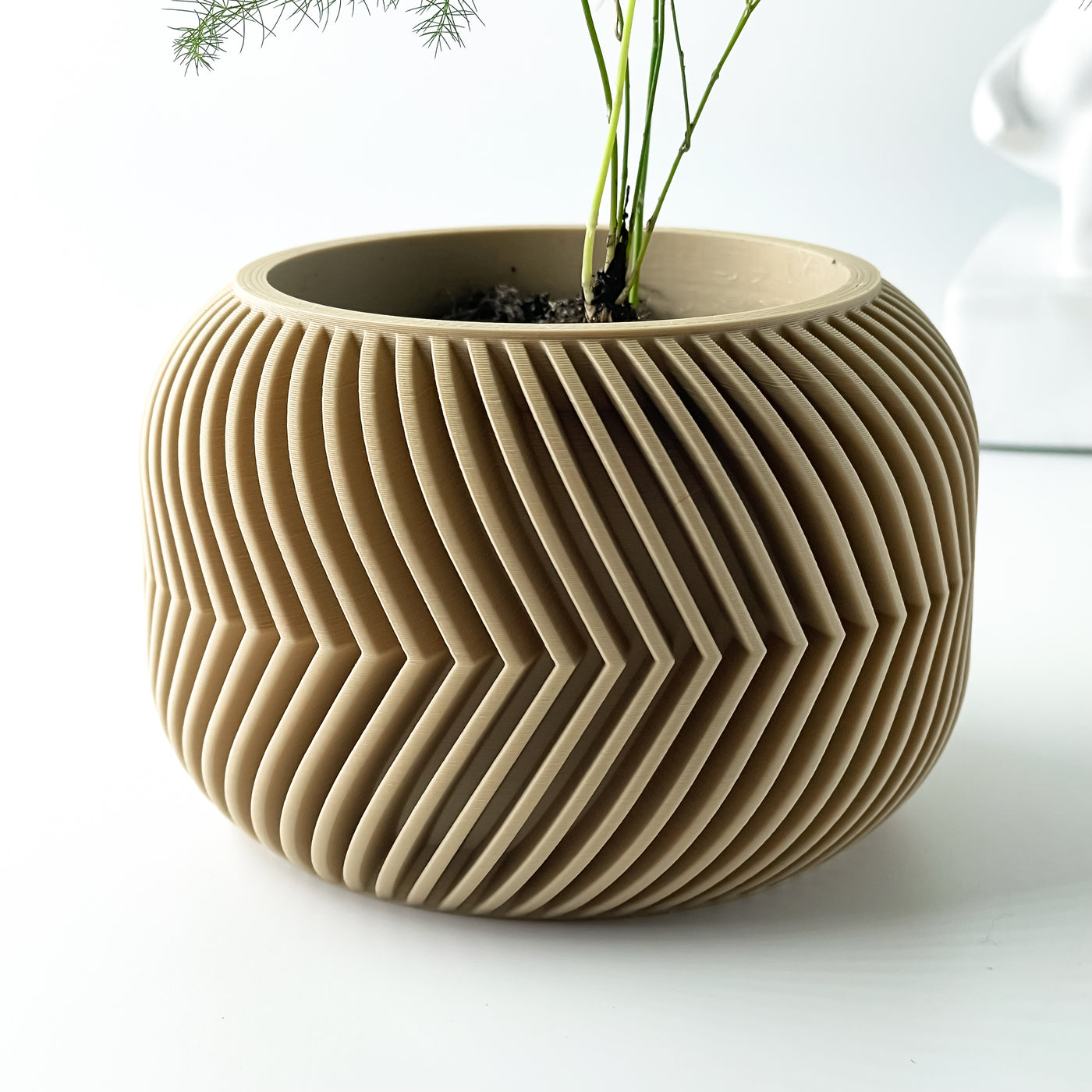Ervon square indoor planter, product view 5