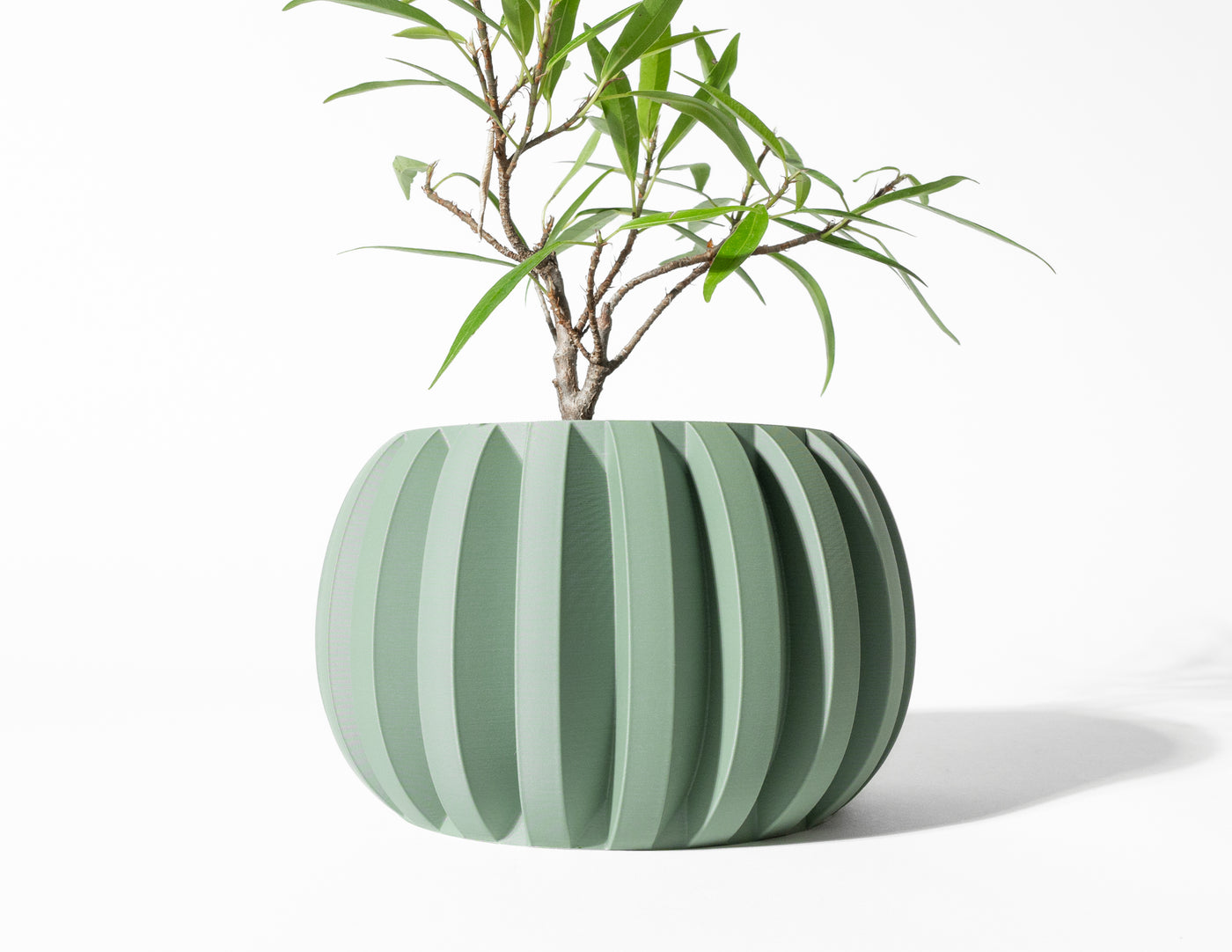 Jone ribbed indoor planter, product view 1