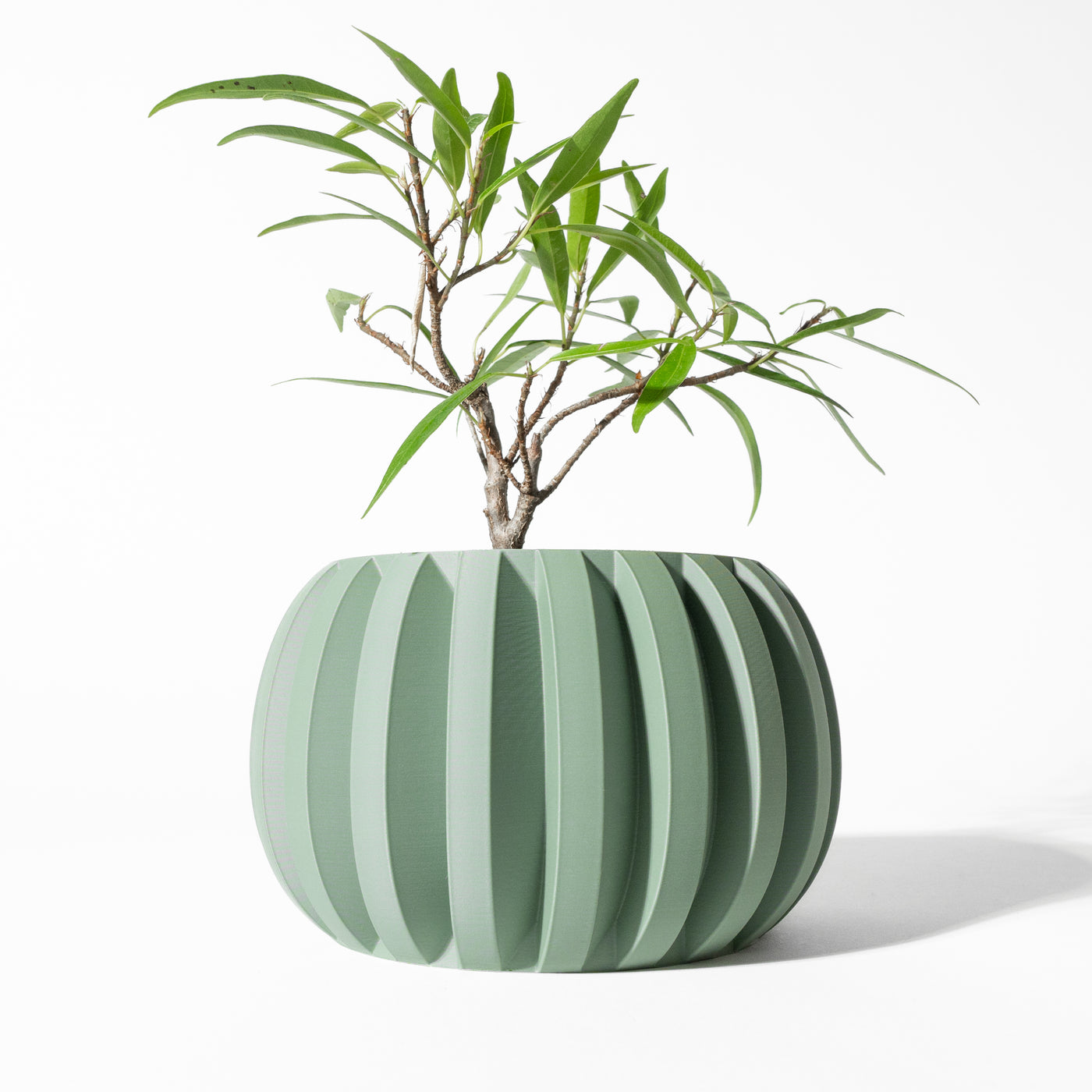 Jone ribbed indoor planter, product view 2