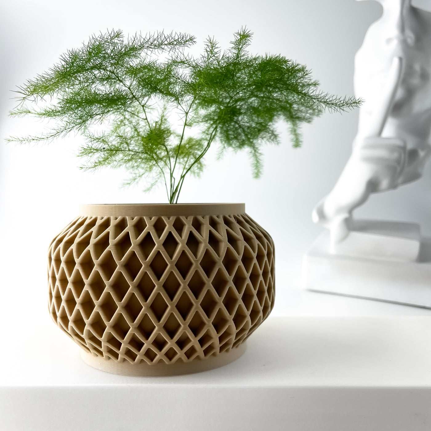 Orto woven texture indoor planter, product view 2