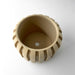 Functional 3D printed planter pot with drainage holes and tray, sculptural eco-friendly beige pot for plant lovers