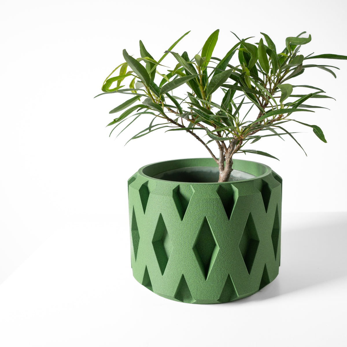 Rano ribbed indoor planter, product view 3