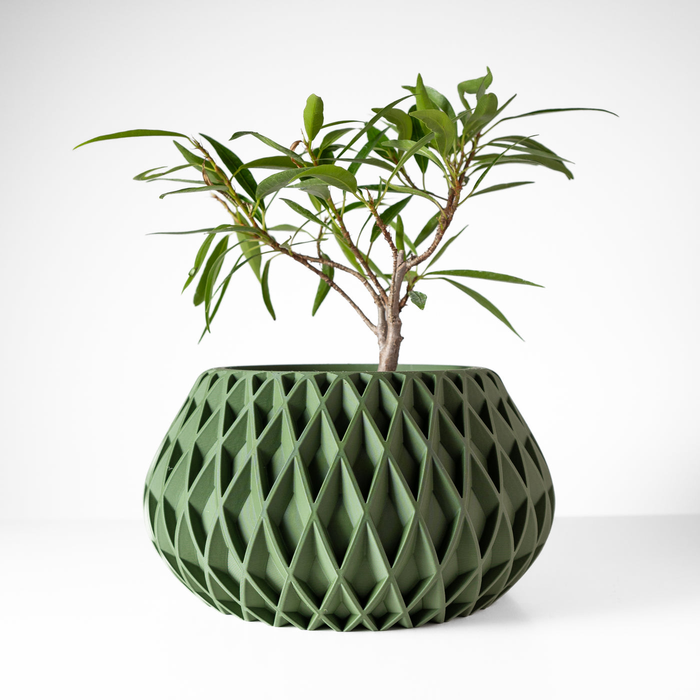 Rivio organic texture indoor planter, product view 1