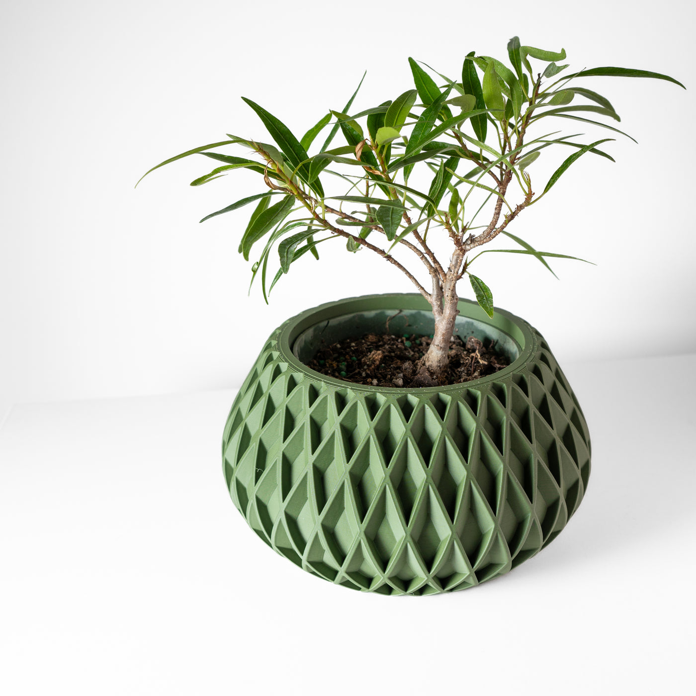 Rivio organic texture indoor planter, product view 3