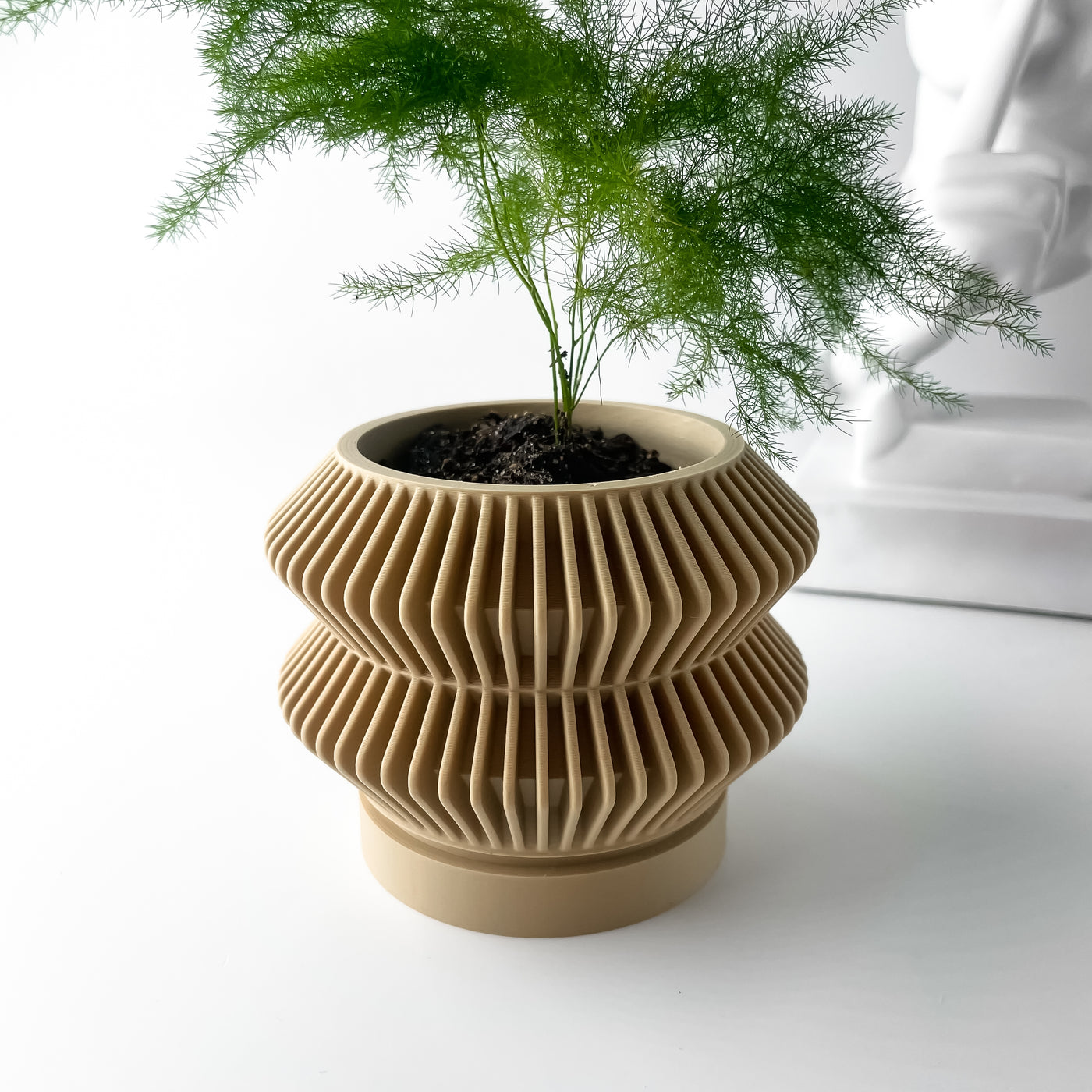 Rodel ribbed indoor planter, product view 6