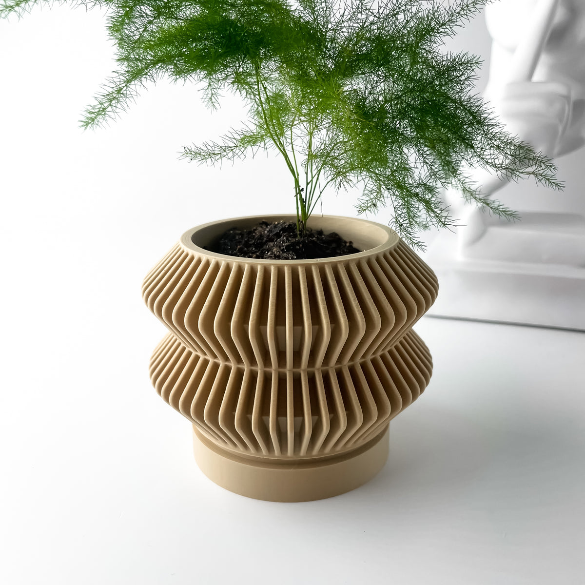 Rodel ribbed indoor planter, product view 6