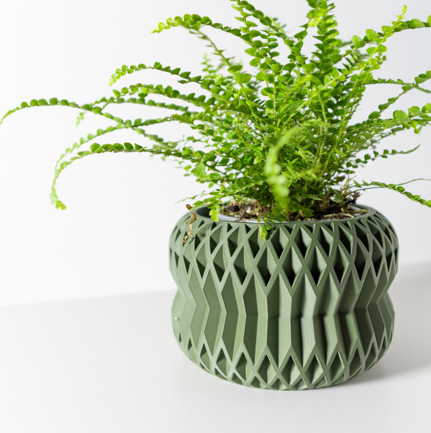 Rydan flowing texture indoor planter, product view 3